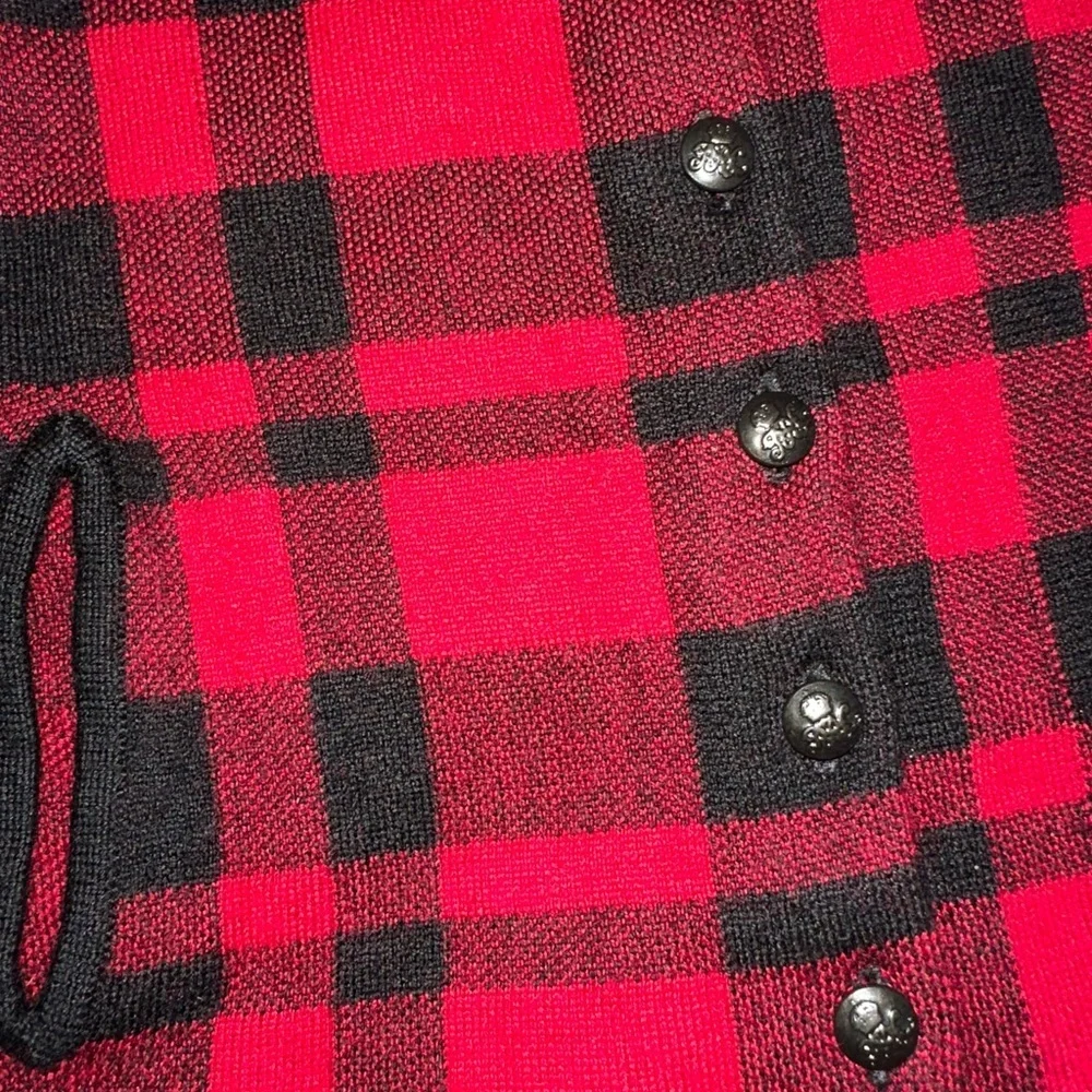 Polo Ralph Lauren baby Girls Plaid Wool cape Poncho Red Black Size 9-12 Mos
